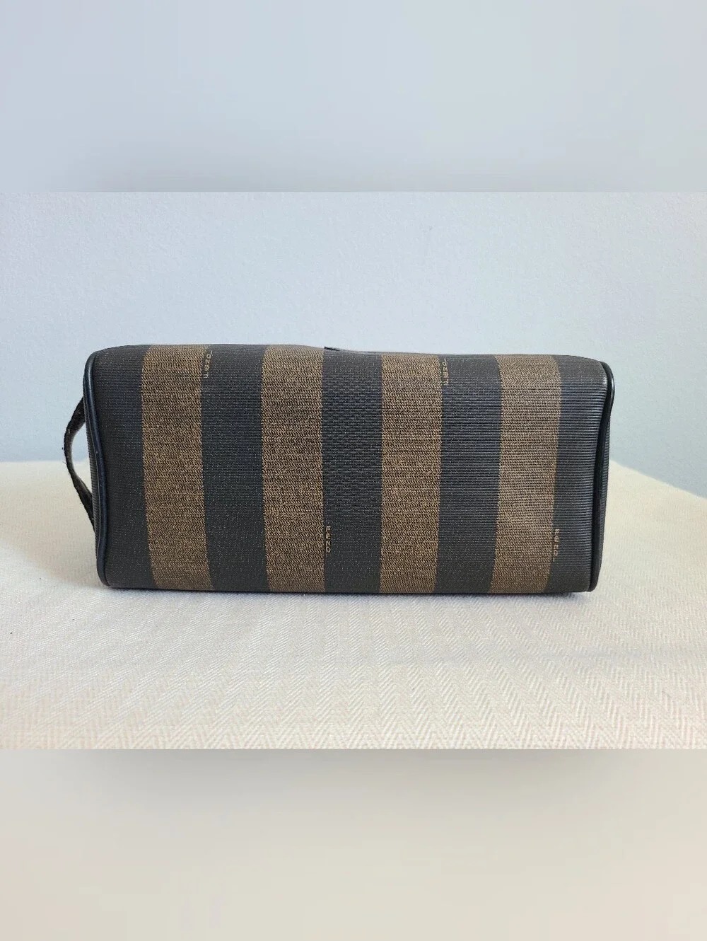 Fendi Striped Toiletry Travel Cosmetic Case